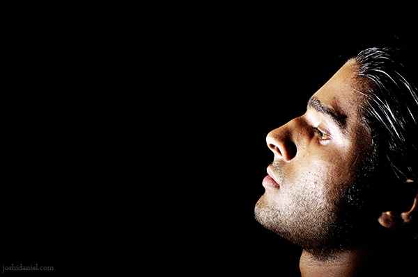 Dark portrait of male model Kiran Menon