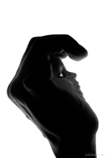 Mask inside palm