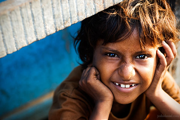 Portrait of a young boy from a street in Mumbai