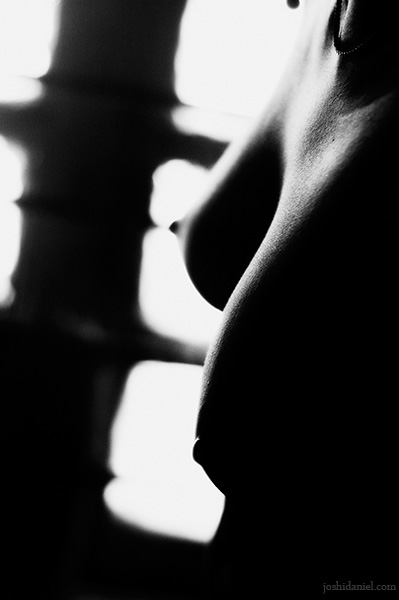 Black and white female fine art nude