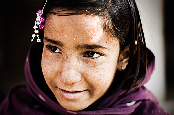 Portrait of a young girl from Rajasthan