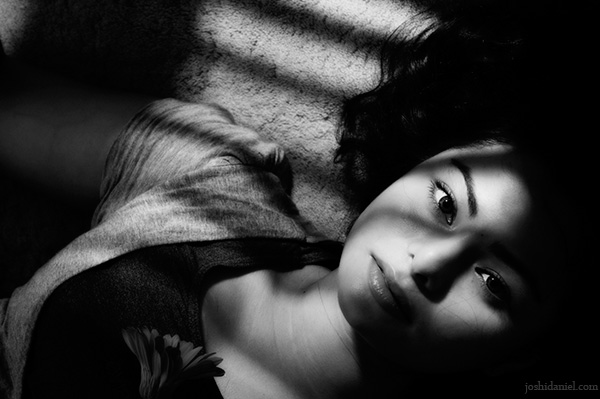 Portrait of Konkana Bakshi lying on the floor