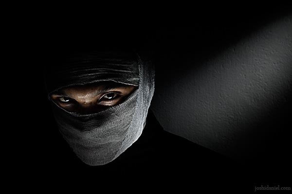 Portrait of Ajesh Oommen with bandaged face