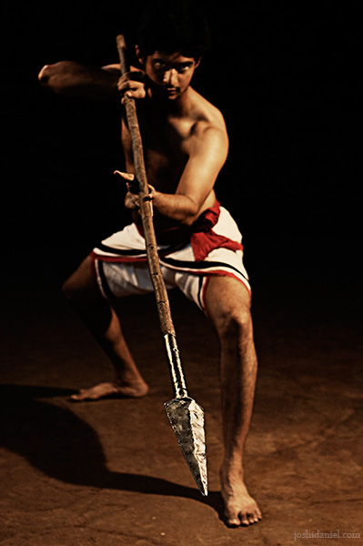 Kalaripayattu demonstration by Raam Kumar with Kuntham (spear)