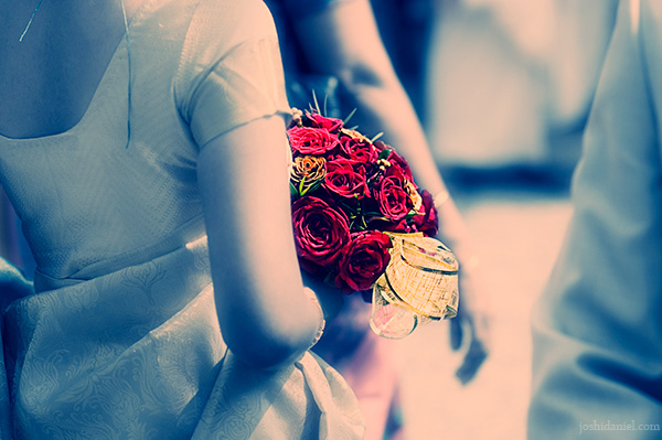A bride with bouquet