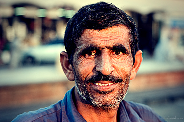 Portrait of a smiling man from Dubai fish market