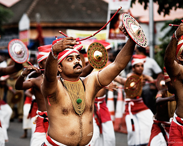Velakali performace in front of Sree Padmanabhaswamy temple in Trivandrum, Kerala