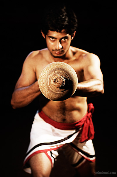 Kalaripayattu demonstration by Raam Kumar with Gada (club)