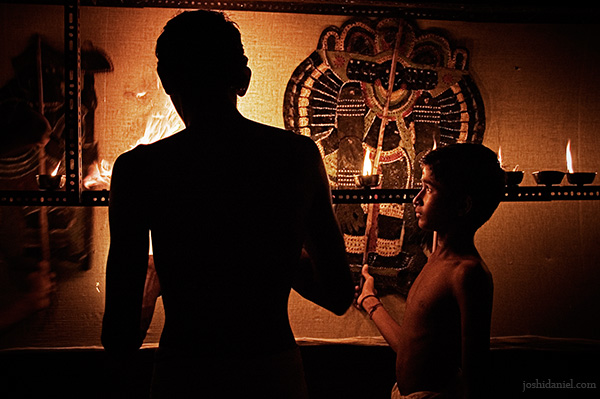 Tholpavakoothu (Shadow puppetry) performance at Vyloppilly Samskriti Bhavan in Trivandrum, Kerala