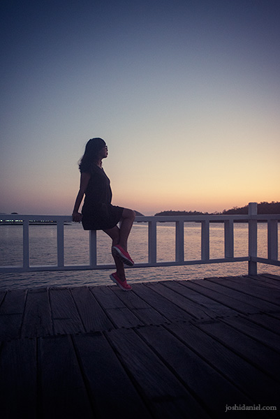 Tikabanget watching the twilight in Labuan Bajo, Indonesia