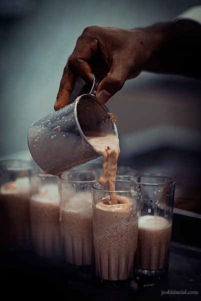 Jigarthanda being prepared at Famous Jigarthanda ​stall ​in Madurai, Tamil Nadu