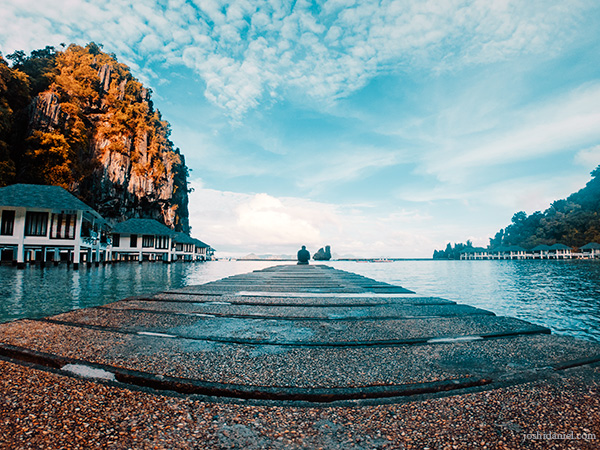 A GoPro Self-portrait of joshi daniel in El Nido Resorts Lagen Island, El Nido, Palawan, Philippines