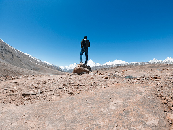 A GoPro Self-portrait of joshi daniel taken at Chandratal, Spiti Valley, Himachal Pradesh, India during the Skoda Kodiaq expedition