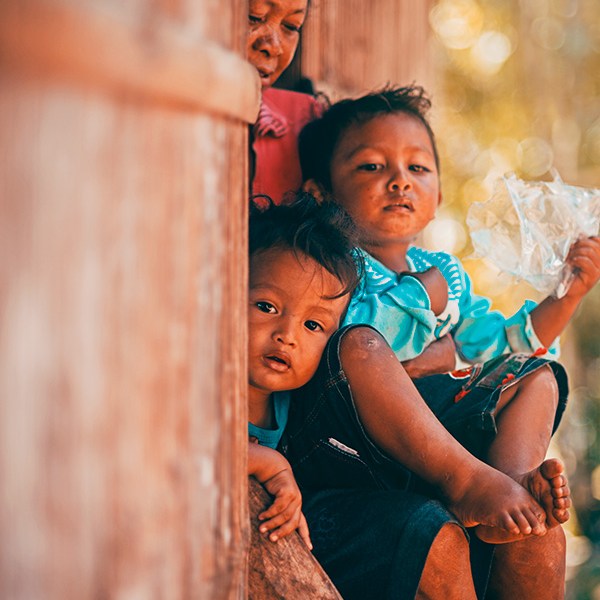 Curious little boys from Melo village, Flores, East Nusa Tenggara, Indonesia