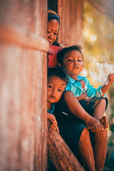 Curious little boys from Melo village, Flores, East Nusa Tenggara, Indonesia