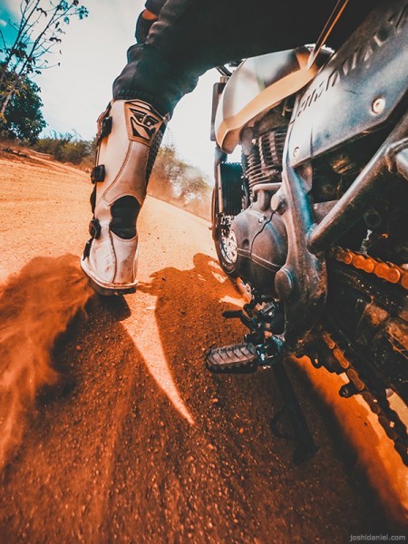 Flat Tracking with Royal Enfield Slide School Sliding on the FT 411 Flat Tracker at Royal Enfield Slide School | BigRock Dirtpark, Karnataka, India