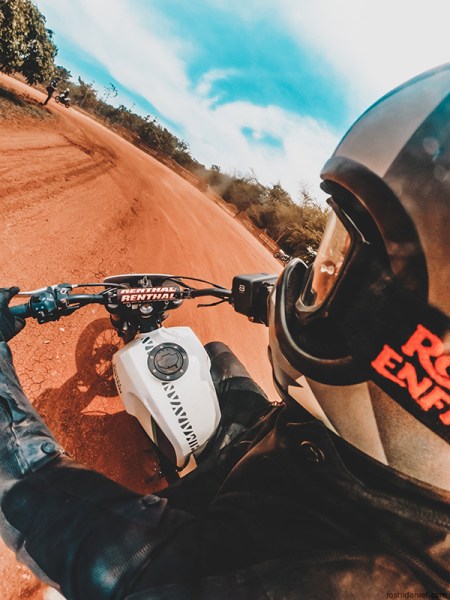 Flat Tracking with Royal Enfield Slide School Sliding on the FT 411 Flat Tracker at Royal Enfield Slide School | BigRock Dirtpark, Karnataka, India